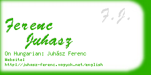 ferenc juhasz business card